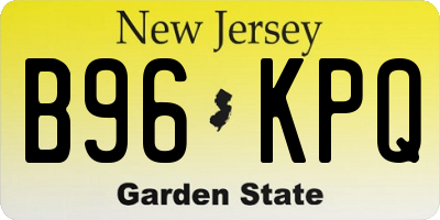 NJ license plate B96KPQ