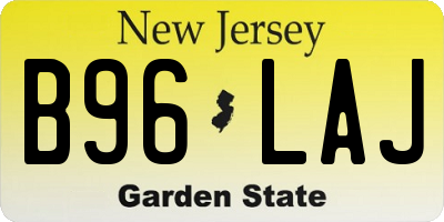 NJ license plate B96LAJ