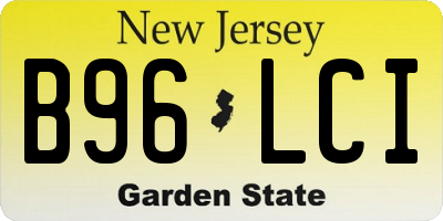 NJ license plate B96LCI