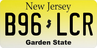 NJ license plate B96LCR