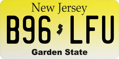 NJ license plate B96LFU