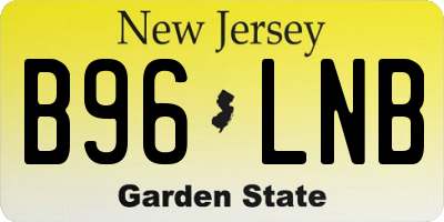 NJ license plate B96LNB