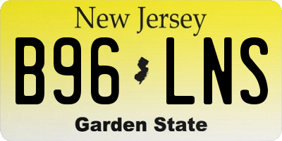 NJ license plate B96LNS
