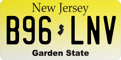 NJ license plate B96LNV