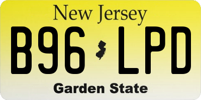 NJ license plate B96LPD
