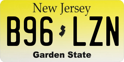 NJ license plate B96LZN