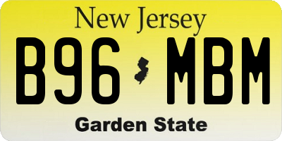 NJ license plate B96MBM