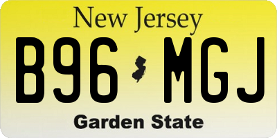 NJ license plate B96MGJ