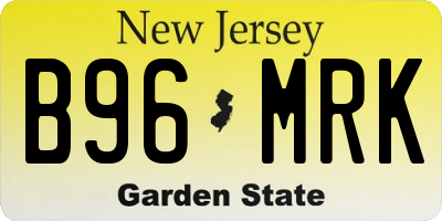 NJ license plate B96MRK