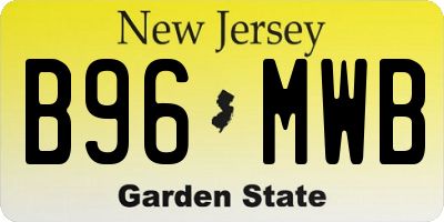 NJ license plate B96MWB