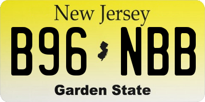 NJ license plate B96NBB