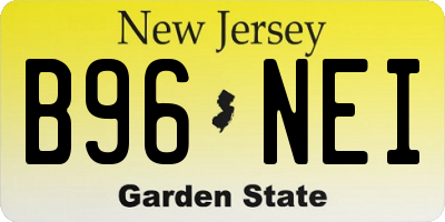 NJ license plate B96NEI