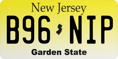 NJ license plate B96NIP