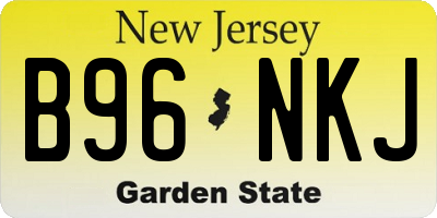 NJ license plate B96NKJ