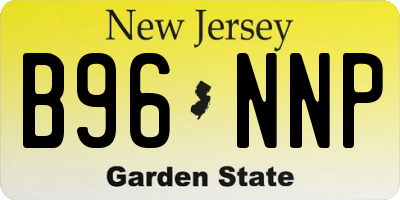 NJ license plate B96NNP