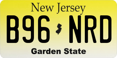 NJ license plate B96NRD