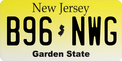 NJ license plate B96NWG
