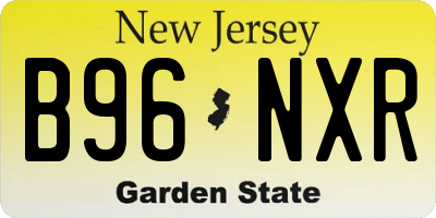 NJ license plate B96NXR