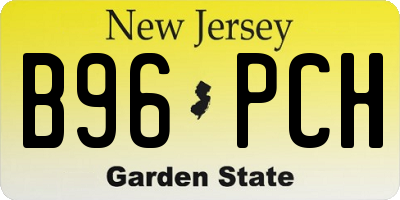 NJ license plate B96PCH