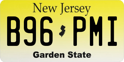 NJ license plate B96PMI