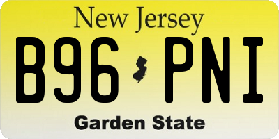 NJ license plate B96PNI