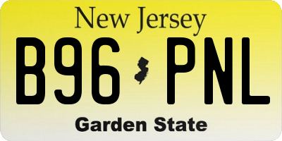 NJ license plate B96PNL