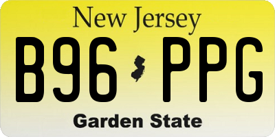 NJ license plate B96PPG