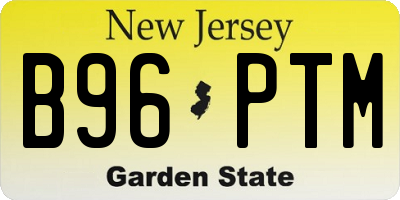 NJ license plate B96PTM