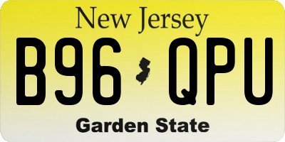 NJ license plate B96QPU