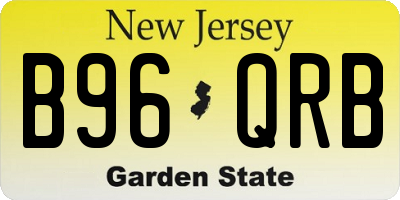 NJ license plate B96QRB