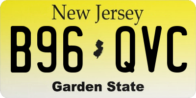 NJ license plate B96QVC