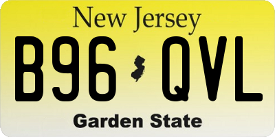 NJ license plate B96QVL