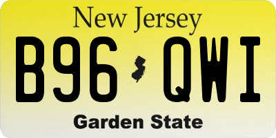 NJ license plate B96QWI