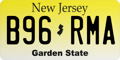 NJ license plate B96RMA