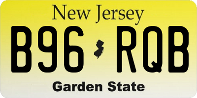 NJ license plate B96RQB