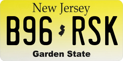 NJ license plate B96RSK