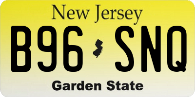 NJ license plate B96SNQ