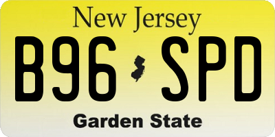 NJ license plate B96SPD