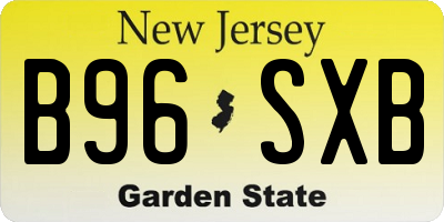 NJ license plate B96SXB