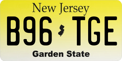 NJ license plate B96TGE