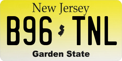 NJ license plate B96TNL