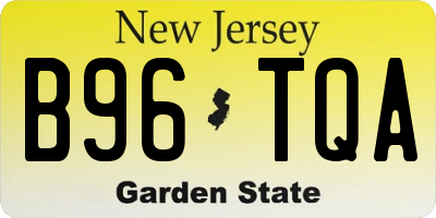 NJ license plate B96TQA