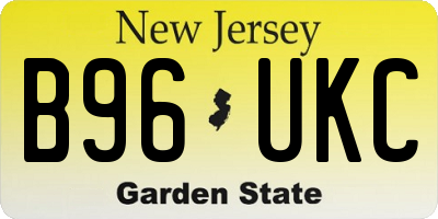 NJ license plate B96UKC