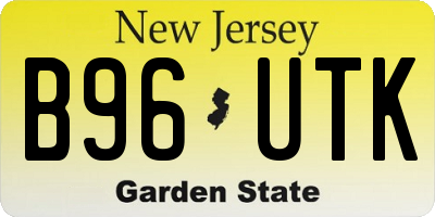 NJ license plate B96UTK