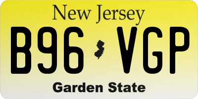 NJ license plate B96VGP