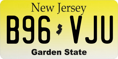 NJ license plate B96VJU