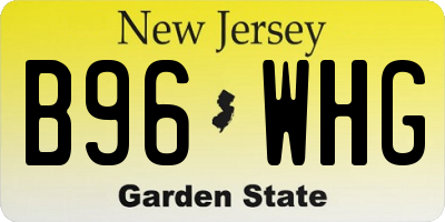 NJ license plate B96WHG