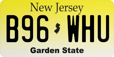 NJ license plate B96WHU