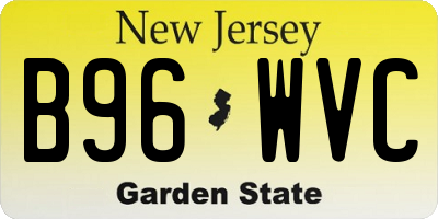NJ license plate B96WVC