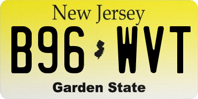 NJ license plate B96WVT